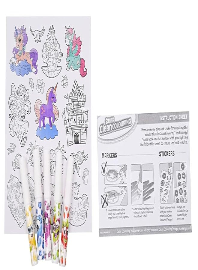 Scentos CleanColouring™ Markers Adventure Set By Fratelli | 20 pictures to color, Colour Reveal Stickers and 5 Scented Clean Colouring Markers - Image 5